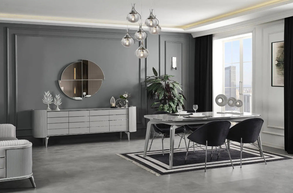 Karya Sis Gri Yemek Odası