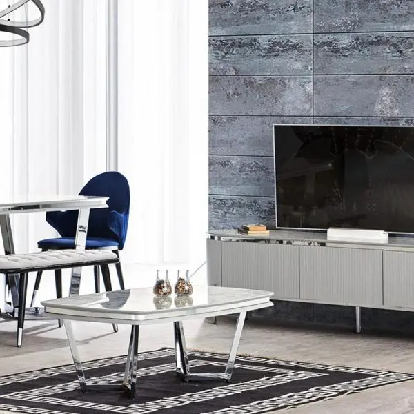 Tesla Tv Ünitesi Gümüş