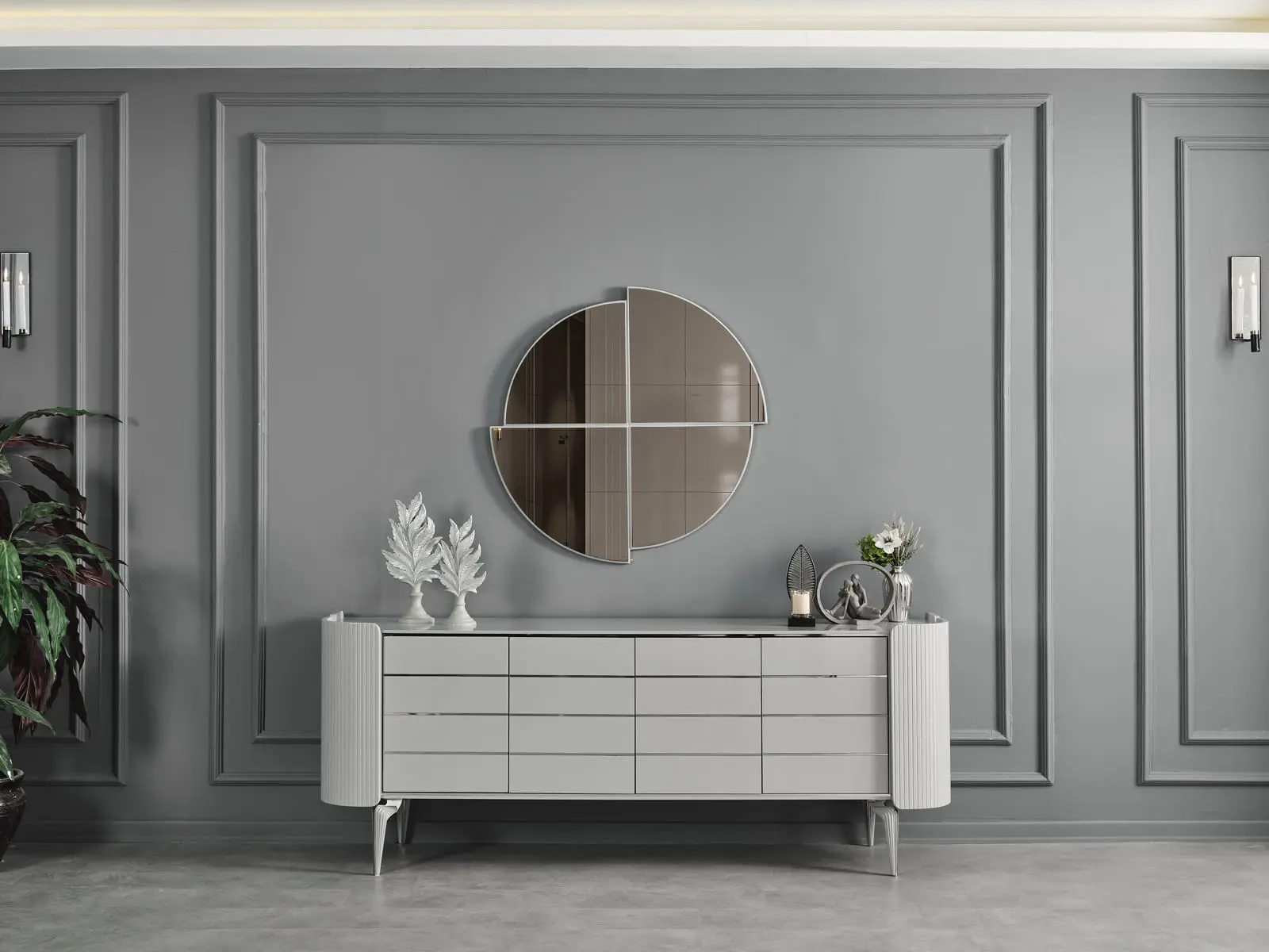 Karya Sis Gri Yemek Odası 4 Karya Yemek Odası