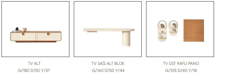 CAPELLA TV ÜNİTESİ 2 CAPELLA RV ÜNİTESİ